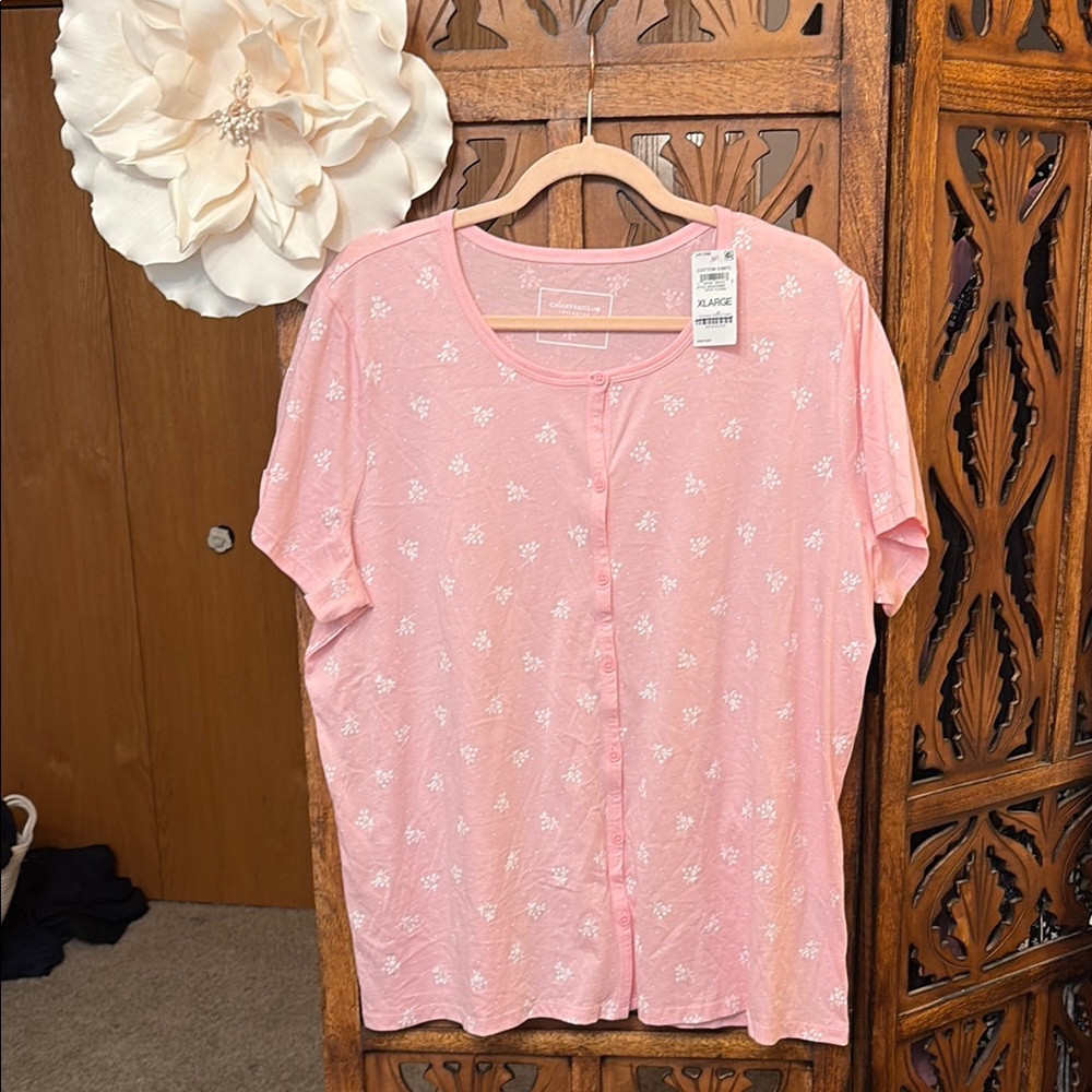 Charter Club Pink Pyjamas Top